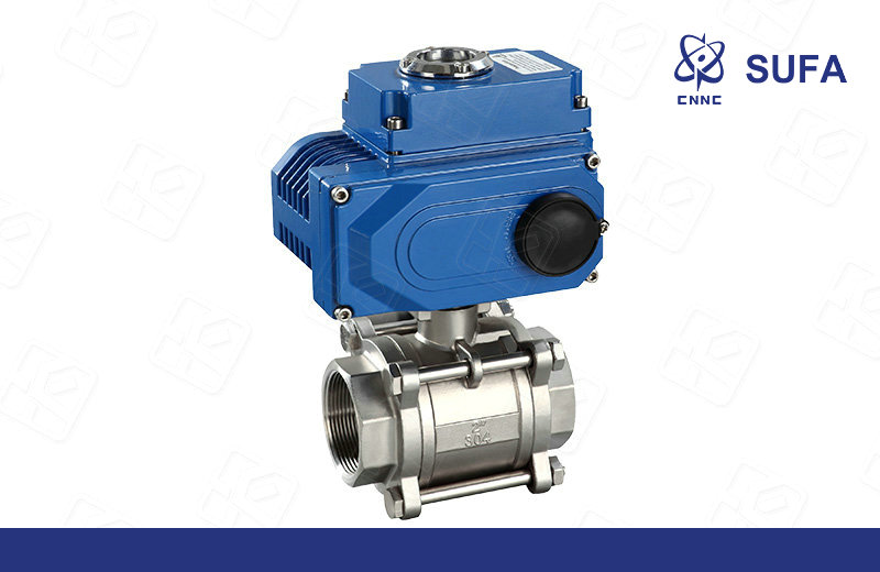 电动三片式球阀