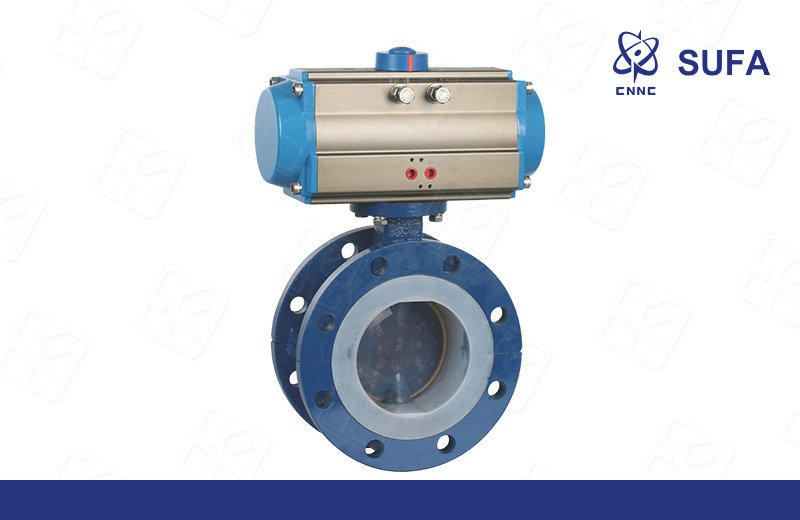 气动衬氟法兰蝶阀